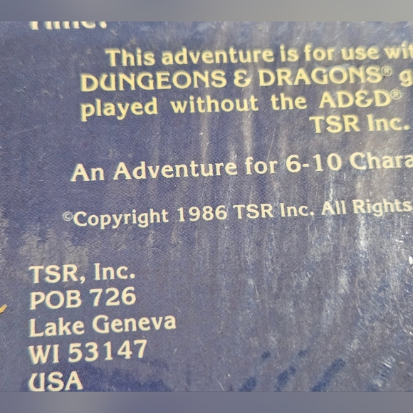 FACTORY SEALED - 1986 ADVANCED DUNGEONS AND DRAGONS - RAVAGER OF TIME -AD&D TSR - Picture 9 of 9